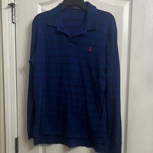 Polo by Ralph Lauren Men's Navy Striped Polo Shirt